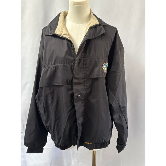 Women’s Sunderland of Scotland Black Windbreaker Jacket Sz M - Picture 1 of 4